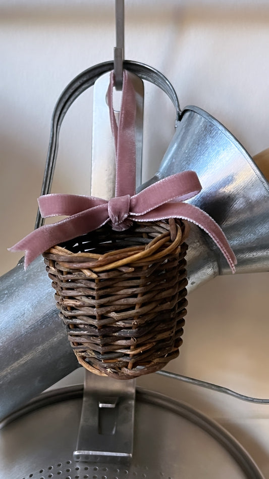 Mini Wicker Basket Ornament