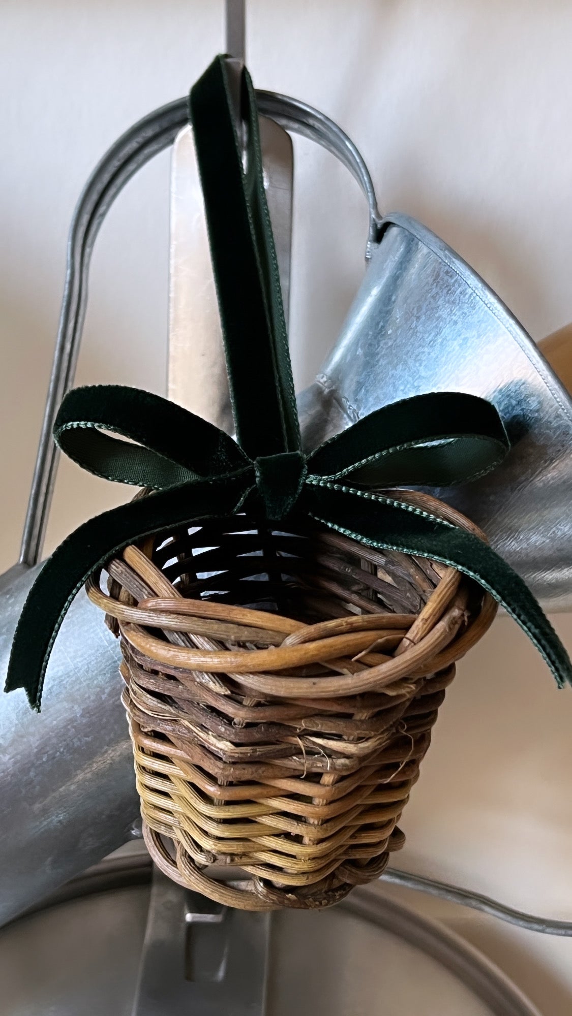 Mini Wicker Basket Ornament