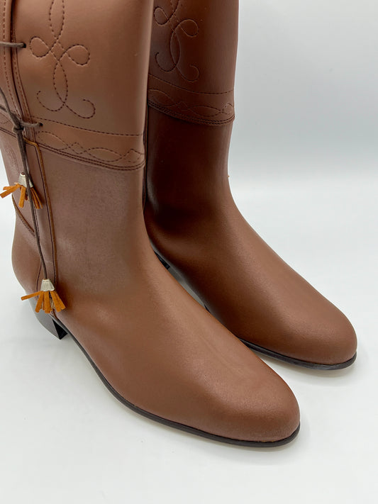 Equestrian Midcalf Leather Boot