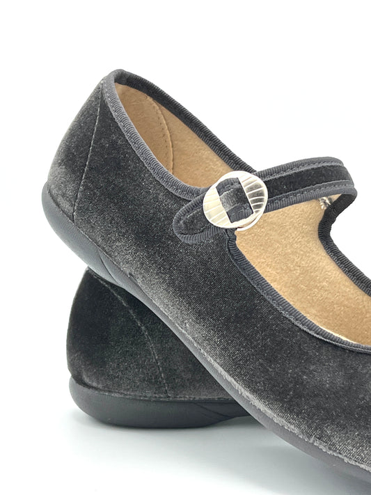 Velvet Mary Janes