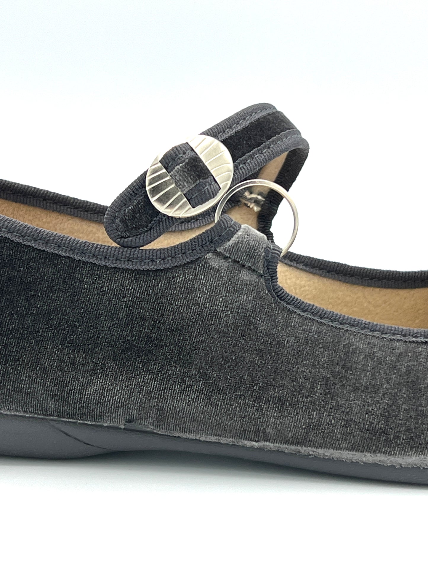 Velvet Mary Janes