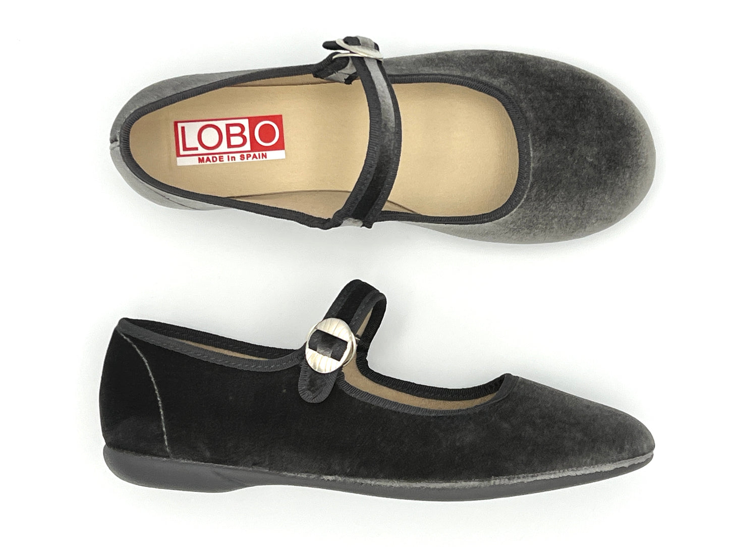 Velvet Mary Janes