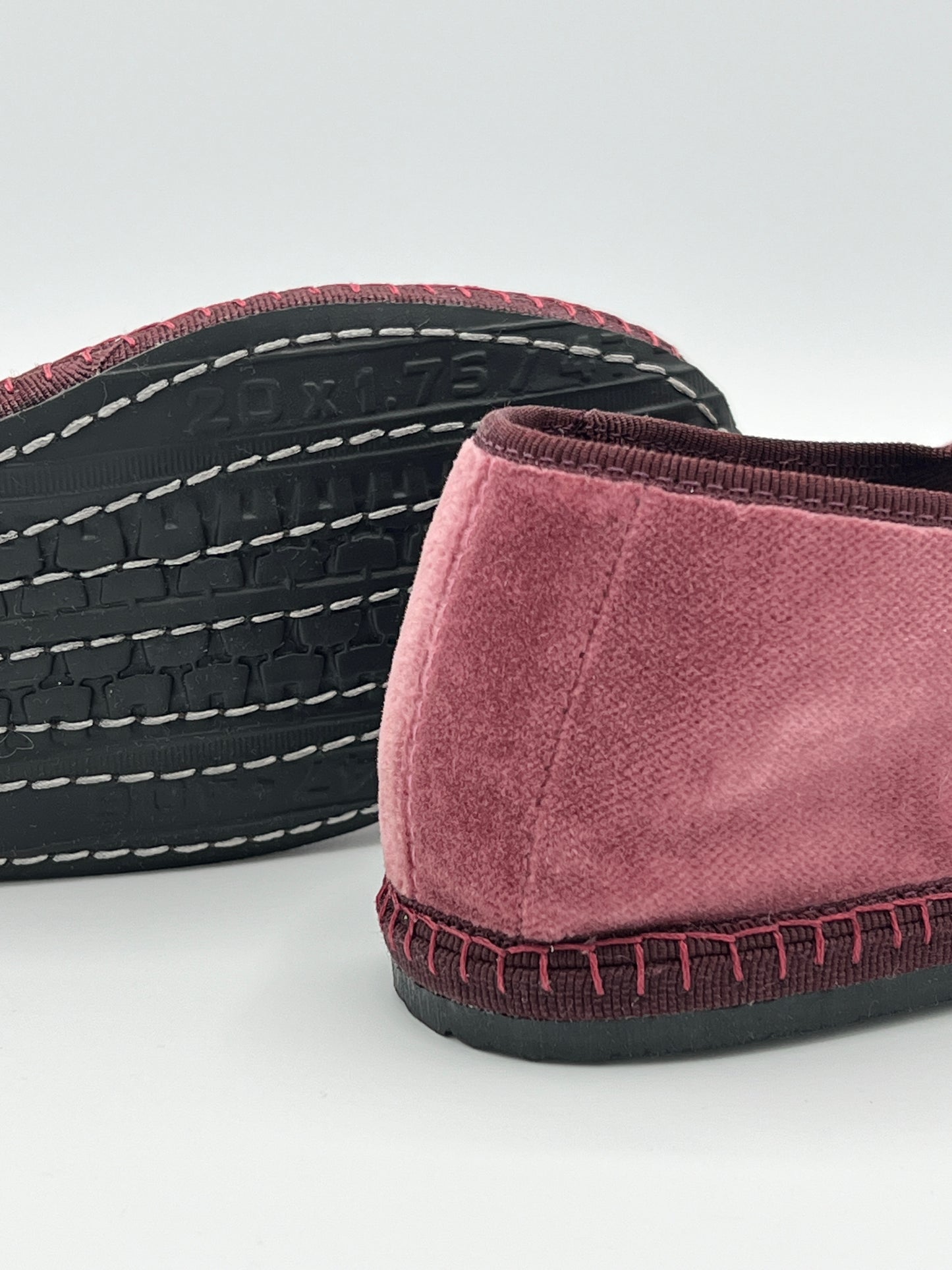 Rosewood Velvet Mary Jane with bourdeaux piping