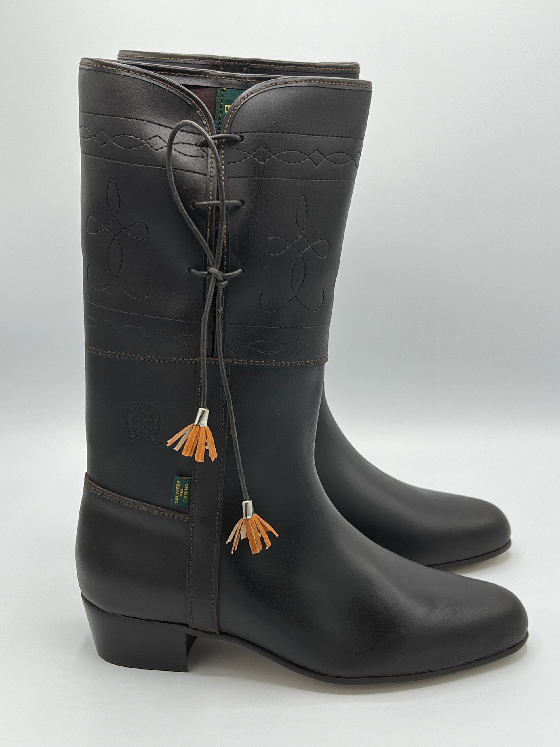 Equestrian Midcalf Leather Boot Chestnut - Main Image