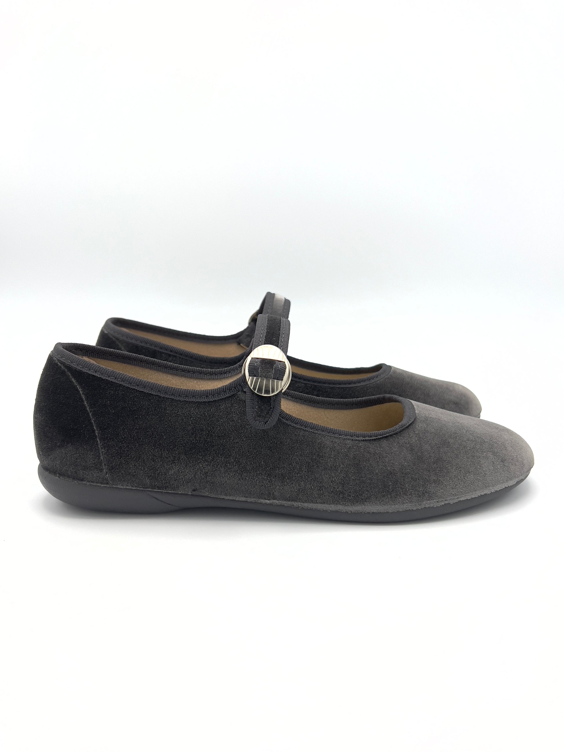 Velvet Mary Jane Stone Grey 29 EU/11 UK