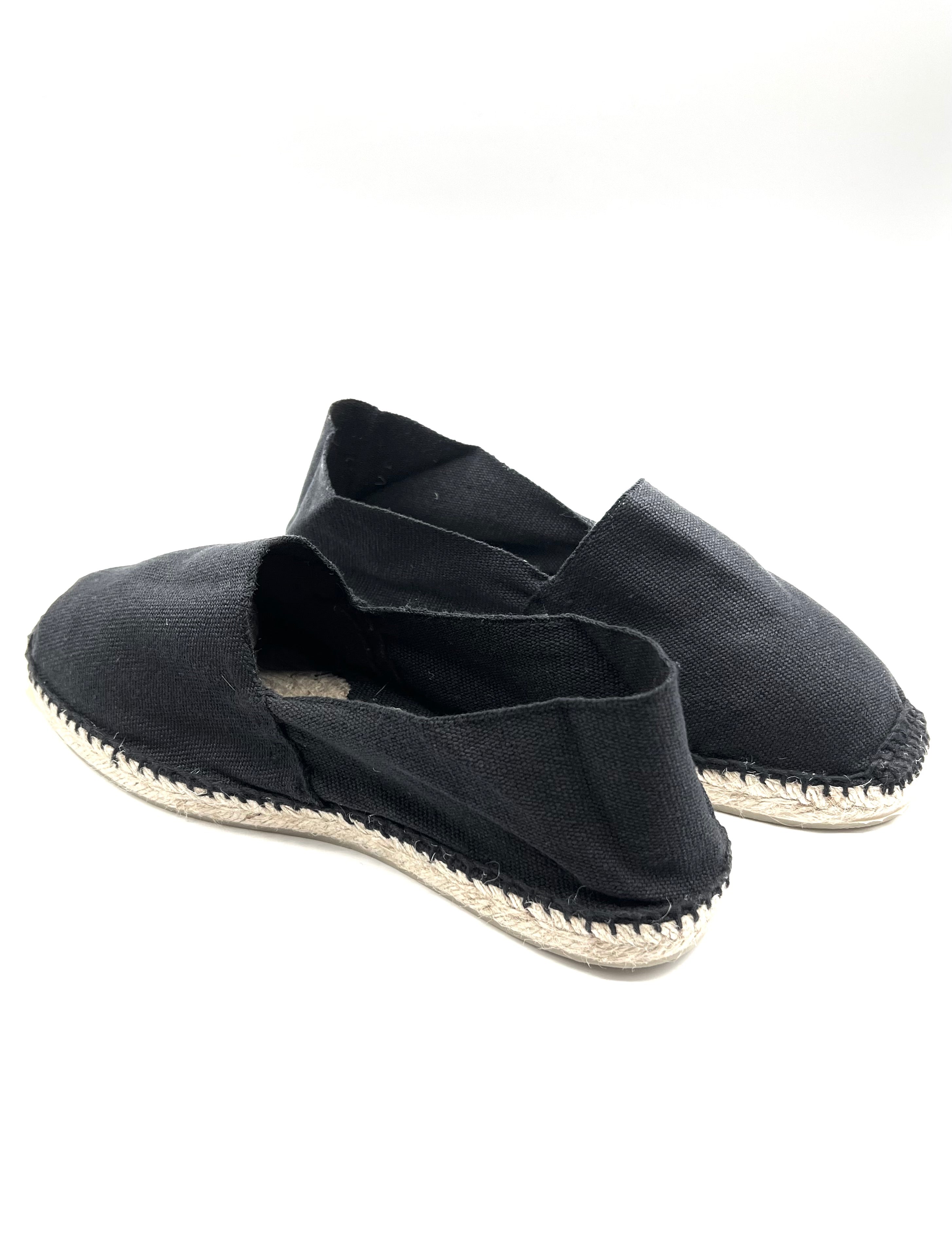 Black espadrilles slip on online